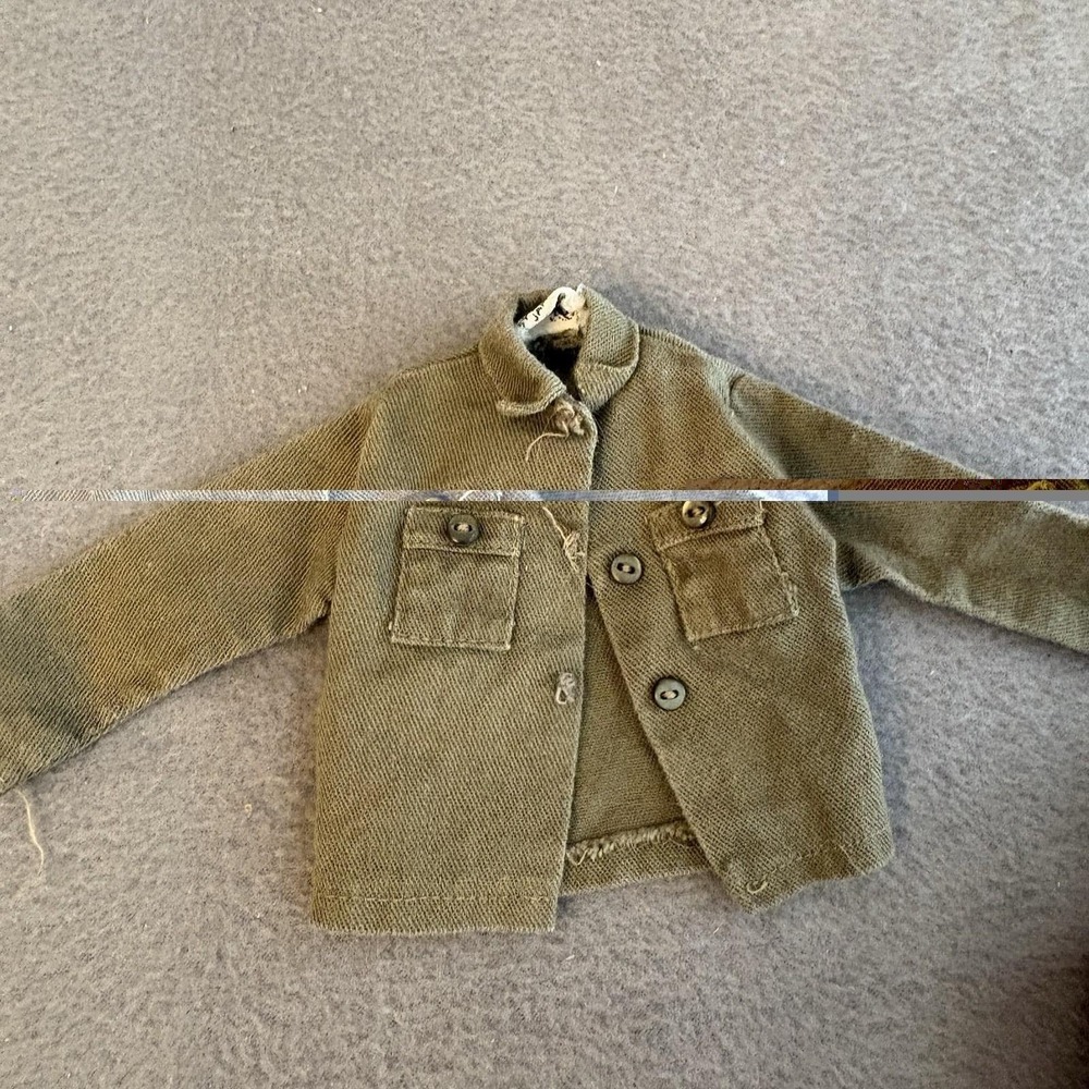 Vintage GI JOE Shirt Japan Tag All Buttons 12"  Action Figure Military Shirt 60s